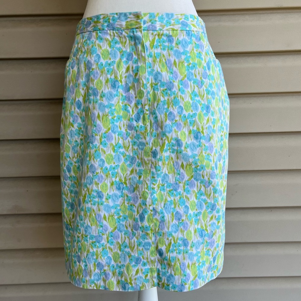 •Liz Claiborne• Floral 100% Cotton “Picnic Pleasures” Skirt - Size 12